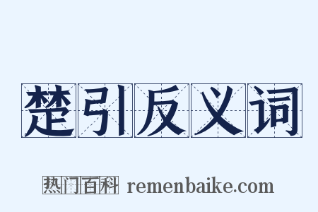 楚引反义词是什么意思的图片